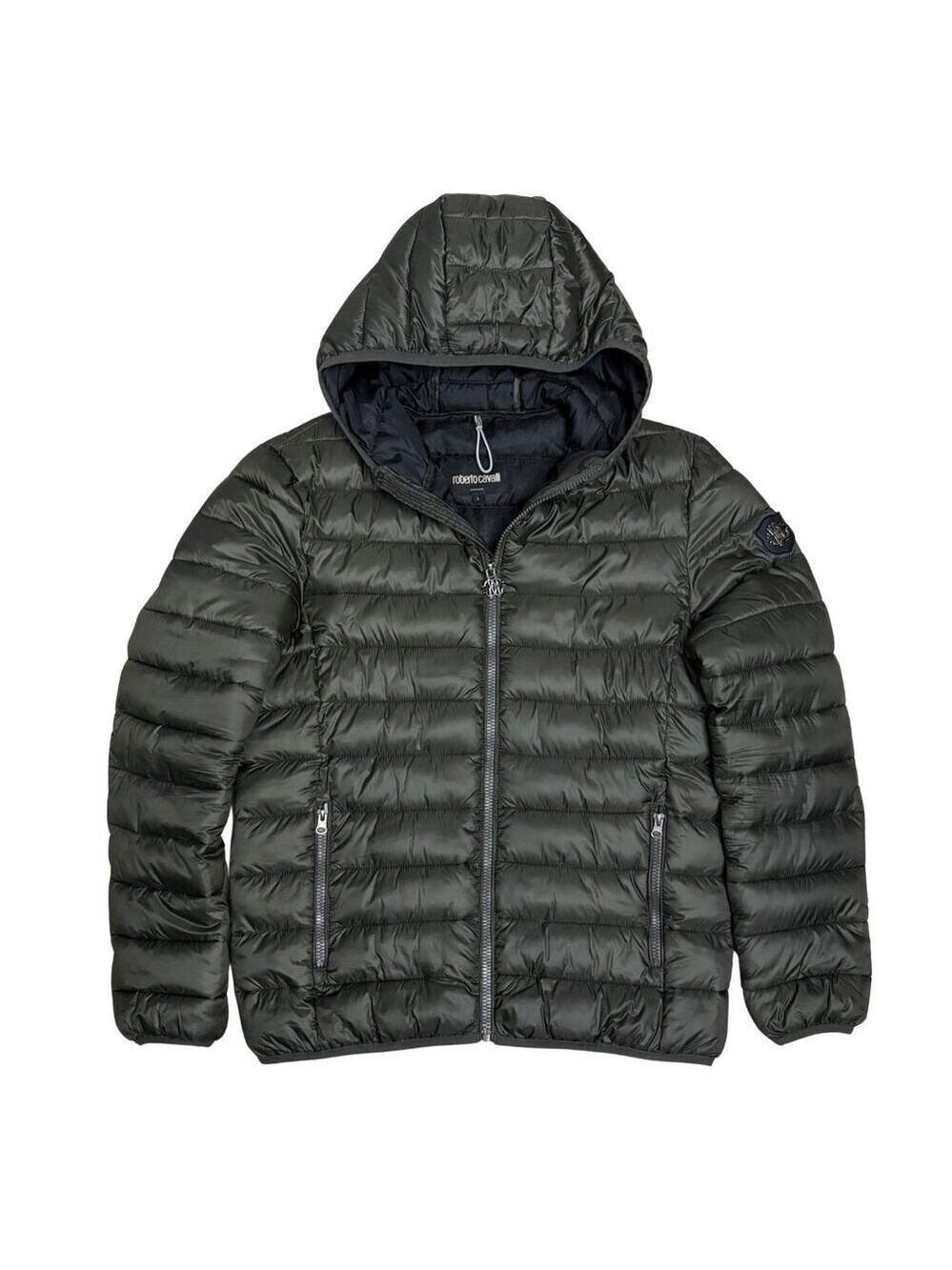 ROBERTO CAVALLI Luxury Designer Winter Puffer Parka Jacket Coat Womens Large